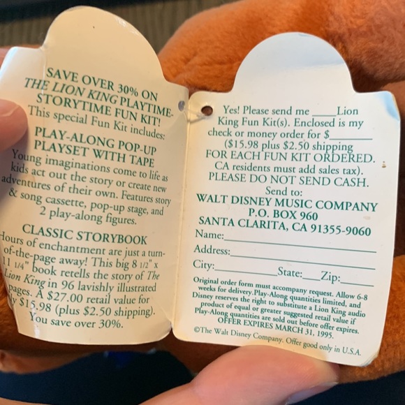 Disney Applause The Lion King Vintage Pumbaa plush - Picture 7 of 7